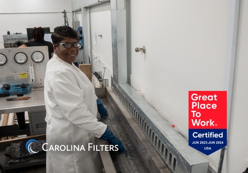 Carolina Filters Receives “Great Place to Work” Certification